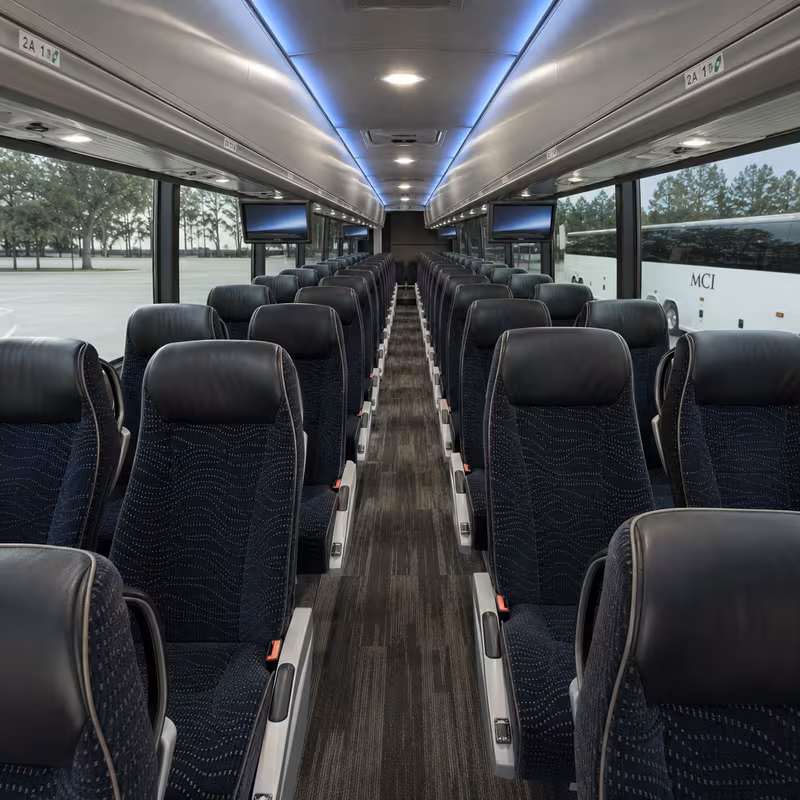 40-56 Passenger Charter Bus Interior