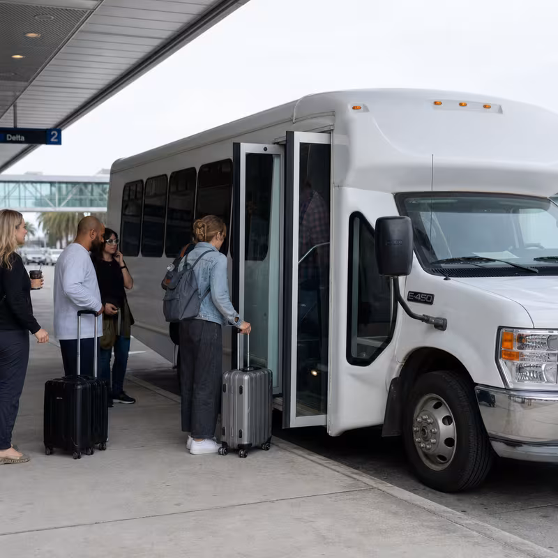 Black Mercedes Sprinter van staged for an Tallahassee Airport Transportation group