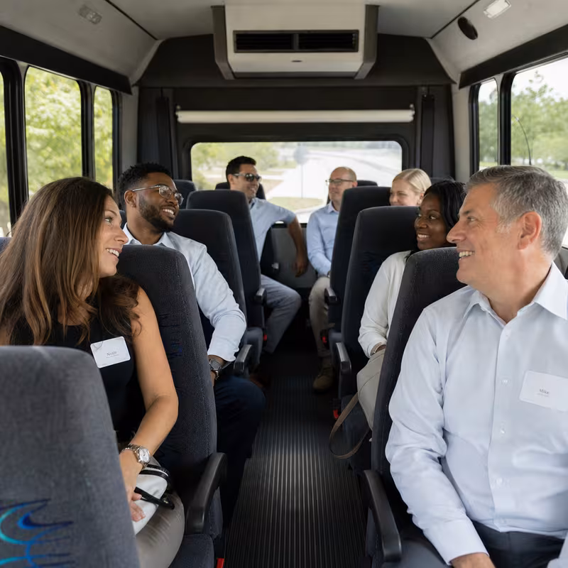 Black Mercedes Sprinter van staged for an Tallahassee Corporate Transportation group