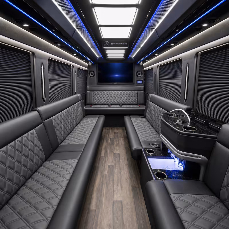 14 Passenger Sprinter Limo Interior