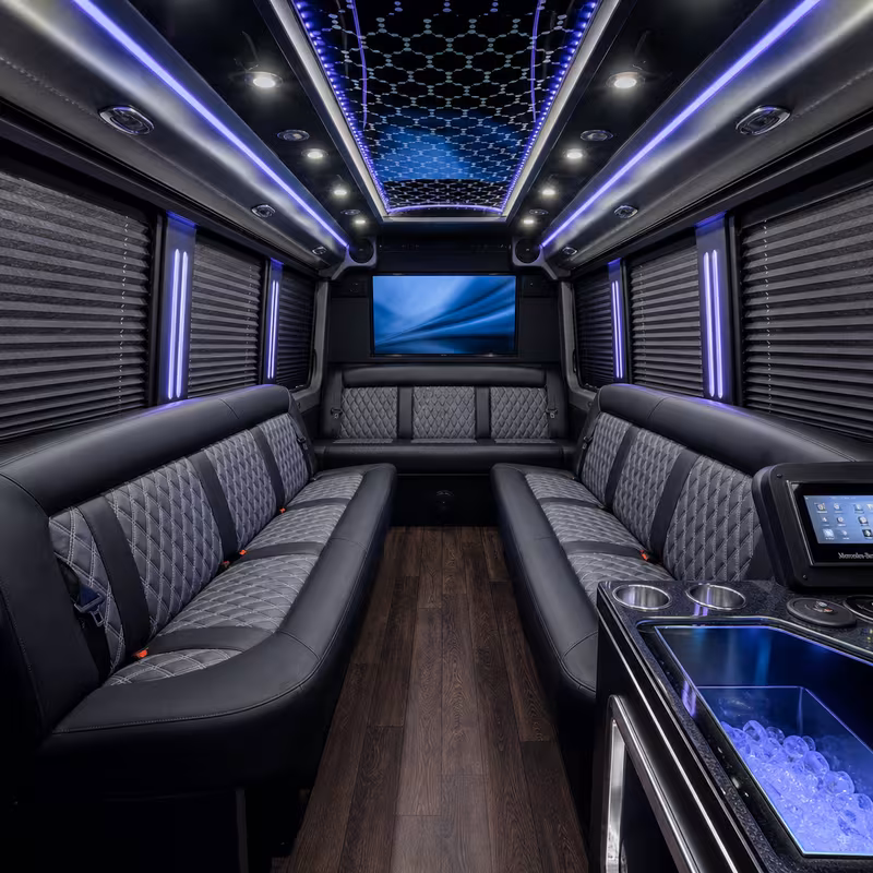 14 Passenger Sprinter Limo Interior