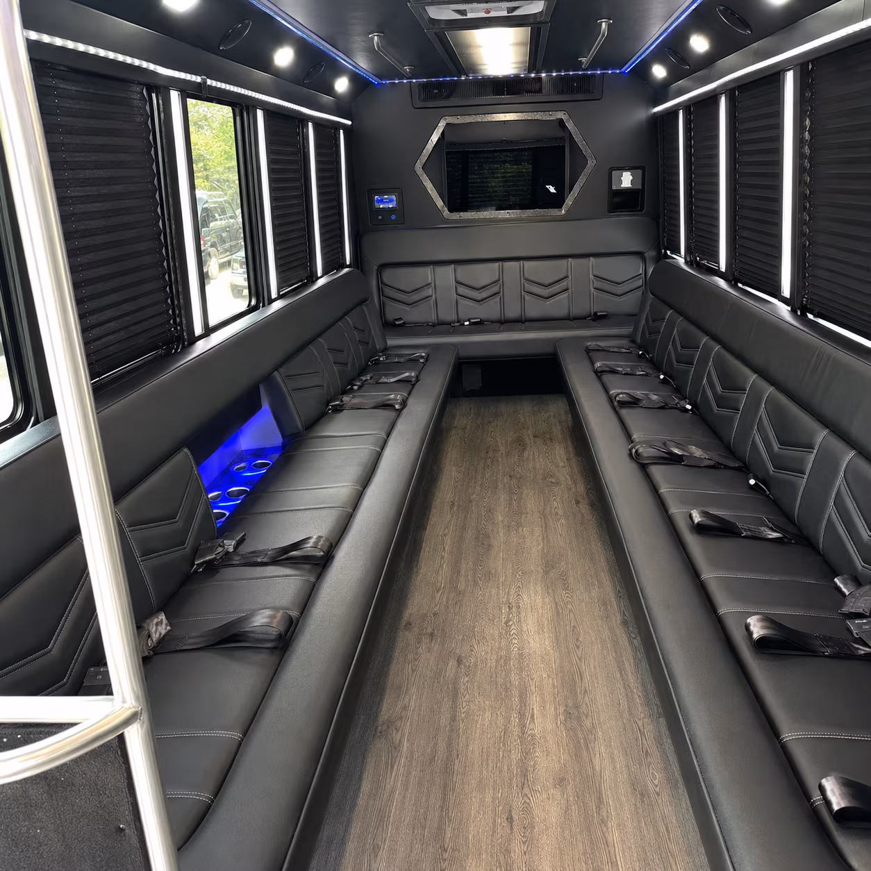 Tallahassee Birthday, Sweet 16, & Quinceañera Transportation party bus interior