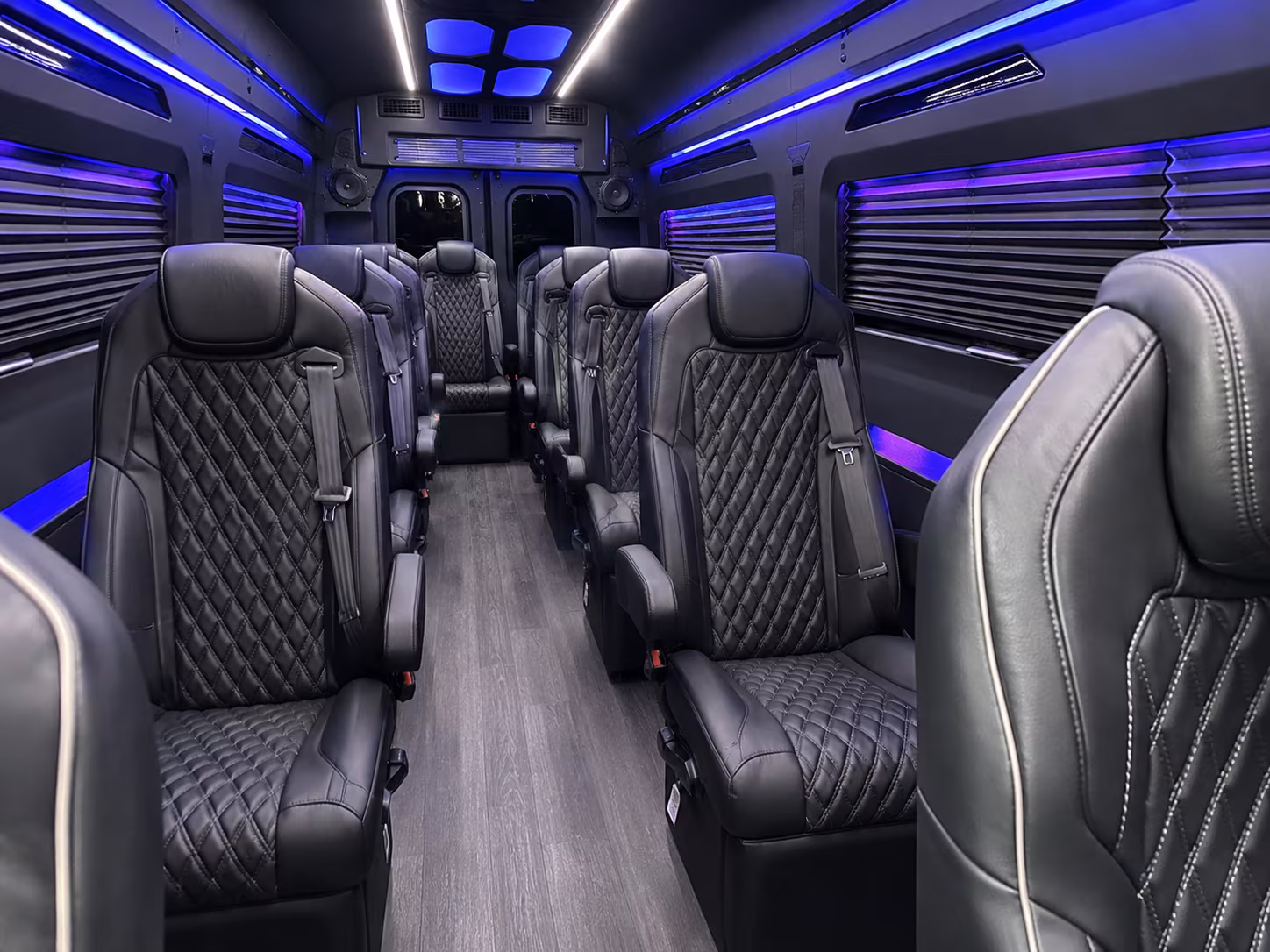 Tallahassee School Event Transportation party bus interior