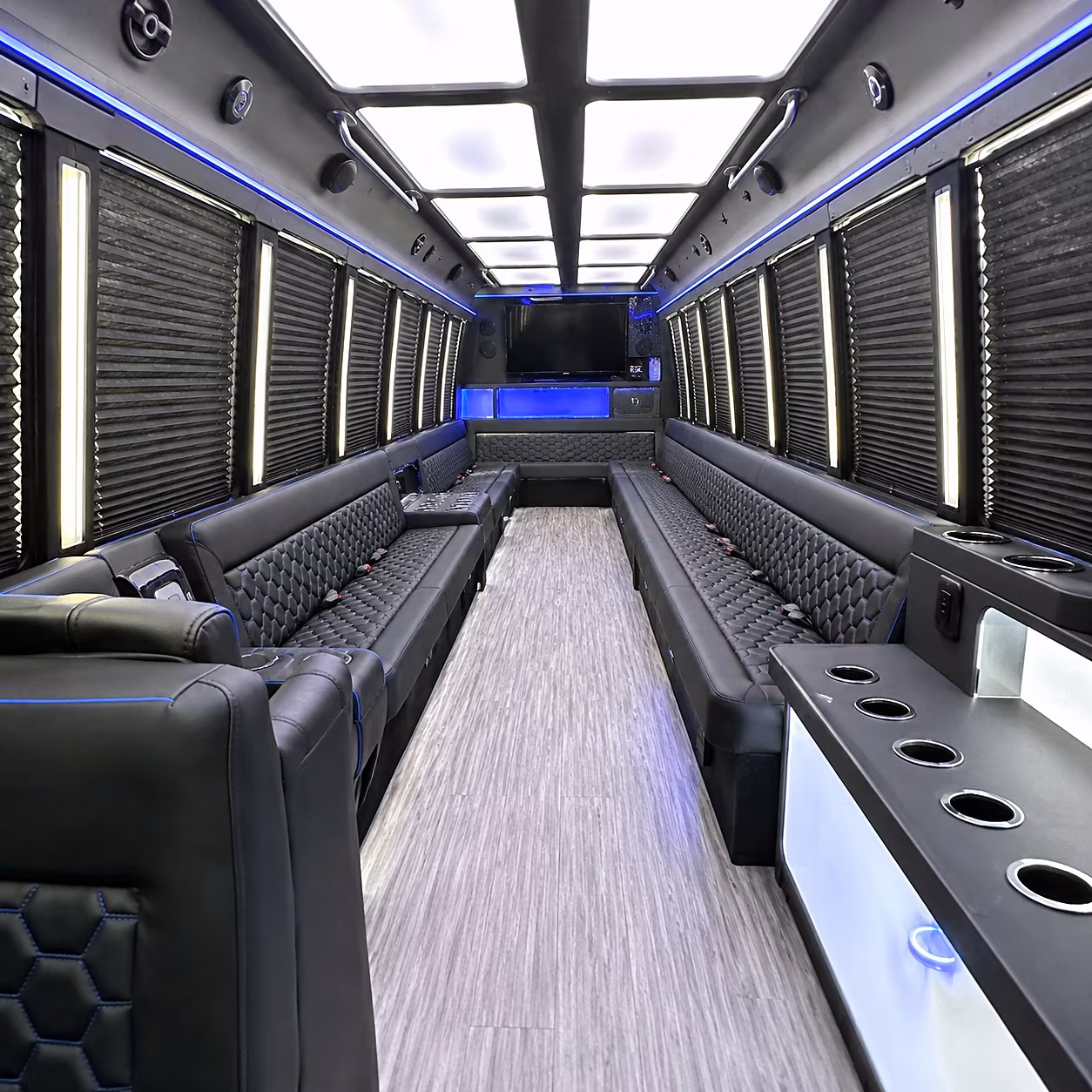 Tallahassee Sporting Event Transportation party bus interior