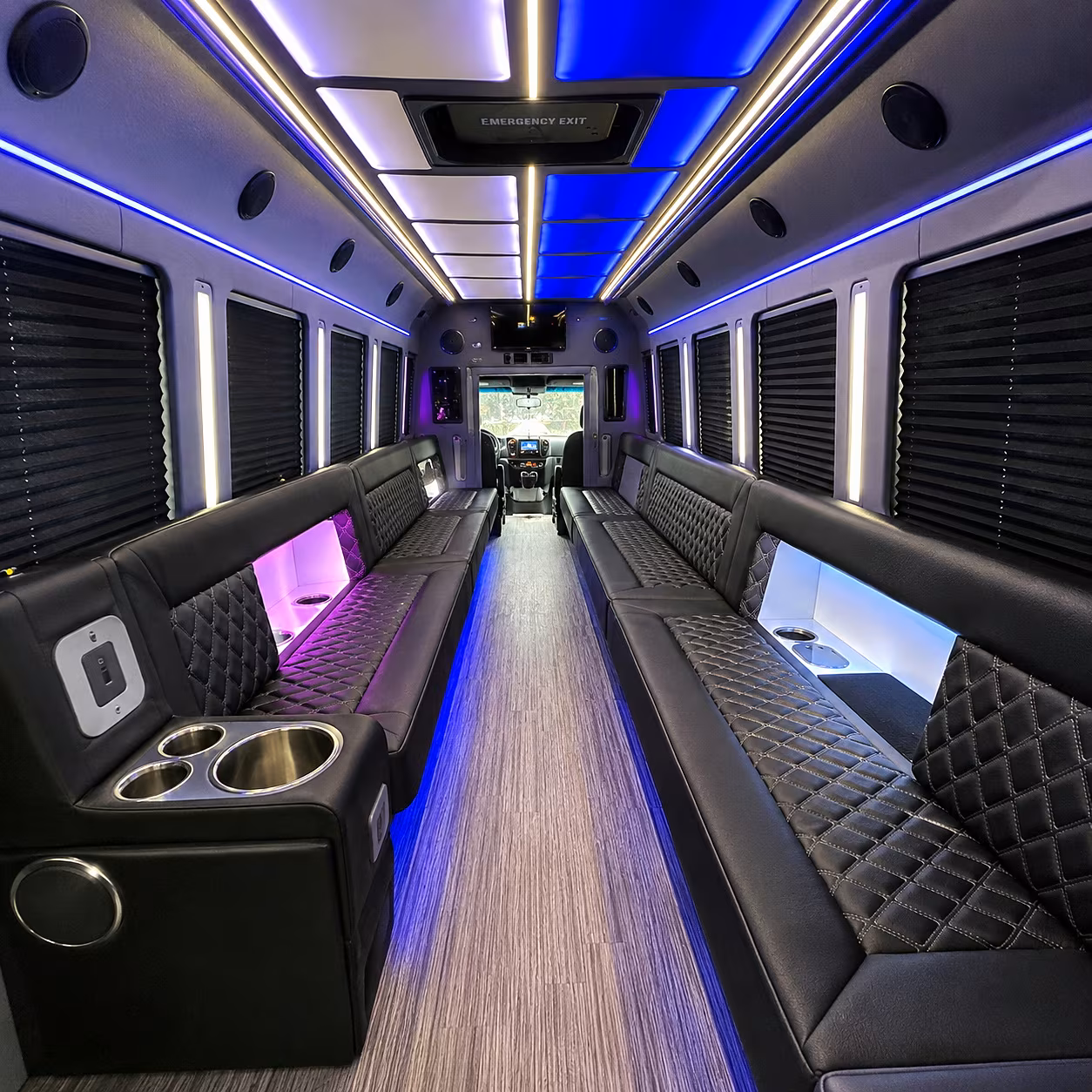 Tallahassee Wedding Transportation onboard seating